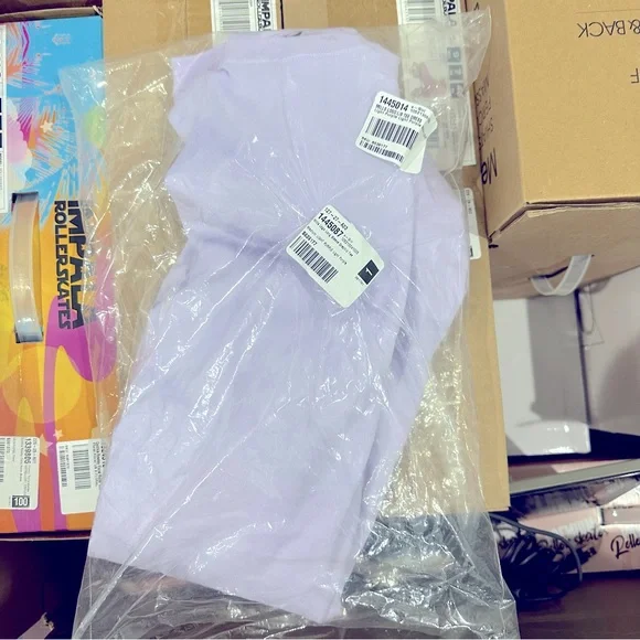 NWT X-Girl Lavender oversized long sleeve logo shirt x girls art egirl e girl - Picture 4 of 4